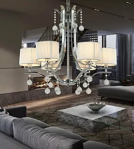 Подвесная люстра LUMINA DECO Fontenea LDP 8443-6 CHR