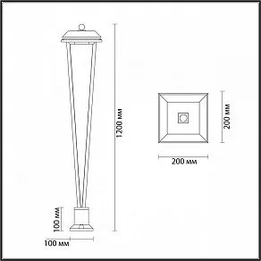 Наземный высокий светильник Odeon Light Bearitz 6655/12GA3