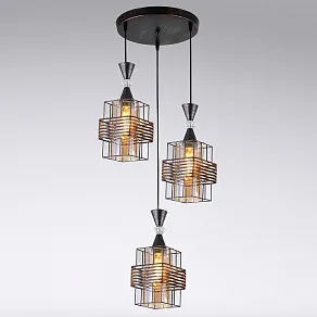 Подвесной светильник Reluce 03128 03128-0.9-03 BK+PATINA GOLD