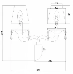 Бра Rivoli Valzer A2 CR Б0037780