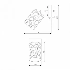 Бра Eurosvet Jackice 20095/1 черный/золото