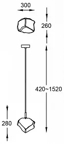 Подвесной светильник Zumaline Rock P0488-01B-U8AC