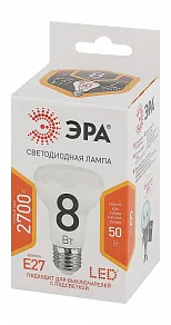 Лампа светодиодная Эра Стандарт E27 8Вт 2700K LED R63-8W-827-E27