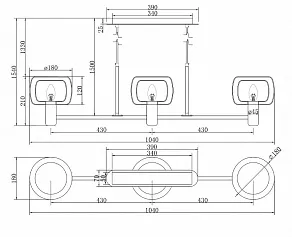Подвесной светильник Maytoni Vision MOD411PL-03G