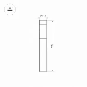 Наземный низкий светильник Arlight LGD-STEM 046613