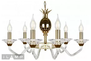 Подвесная люстра iLamp Flo YT2049-8 GD+Cear