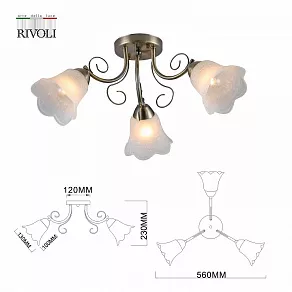 Потолочная люстра Rivoli Rosa Б0052690