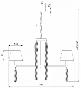 Подвесная люстра Eurosvet Charuel 60148/5 матовое золото