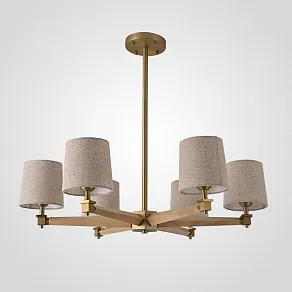 Люстра на штанге Imperiumloft Jorgenson Beige/Light wood STAVRA01