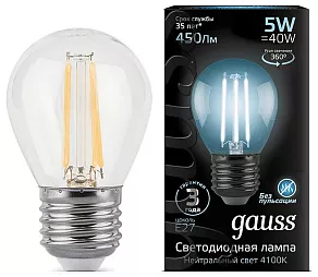 Лампа светодиодная Gauss 1058 E27 5Вт 4100K 105802205