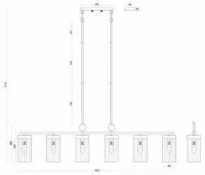 Светильник на штанге Favourite Radiales 3099-6U