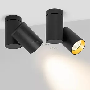 Светильник на штанге Arlight SP-POLO-SURFACE-TURN-R85-15W Warm3000 (BK-GD, 40 deg) 027568