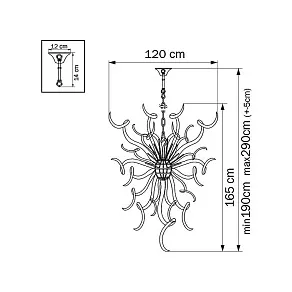 Подвесная люстра Lightstar Artglass 890007