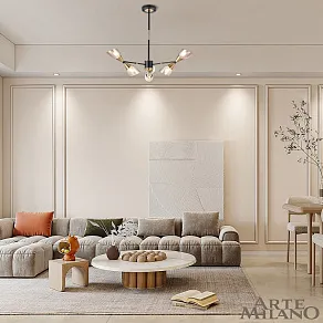 Люстра на штанге Arte Milano Neapolis-76708 276708/6 BK/GD