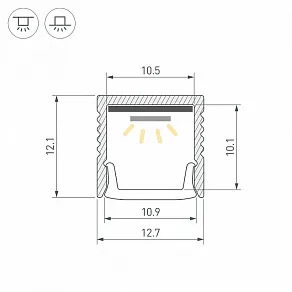 Профиль накладной Arlight LINE 062847