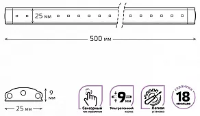 Модульный светильник Gauss Touch F 9022531206