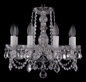 Подвесная люстра Bohemia Ivele Crystal 1402 1402/8/141/Ni/Leafs