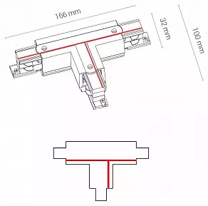 Соединитель T-образный для треков Nowodvorski Ctls Power 8237