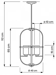 Люстра на штанге LUMINA DECO Monterey LDP 1141-4 BK+MD