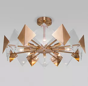 Люстра на штанге Eurosvet Origami 60121/8 латунь Smart