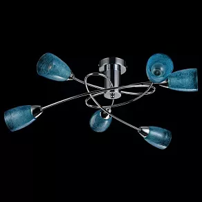 Люстра на штанге Freya Flash FR5103-CL-06-BL
