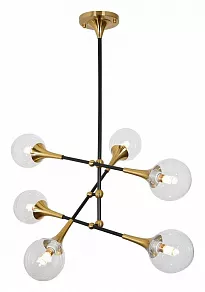 Люстра на штанге LUMINA DECO Vivaldo LDP 6027-6 BK+MD