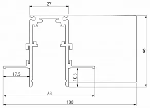 Соединитель угловой L-образный для треков встраиваемых Elektrostandard Slim Magnetic a067508