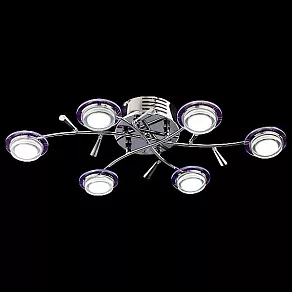 Потолочная люстра Eurosvet 90000 90000/6 хром/синий+красный+фиолетовый