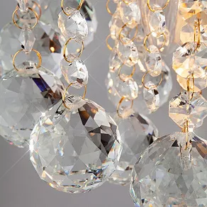 Бра Eurosvet Ostiniya 3299/2 белый с золотом/прозрачный хрусталь Strotskis