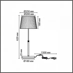Настольная лампа декоративная Lumion MODERNI 8302/1T