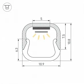 Профиль накладной Arlight LINE 061084
