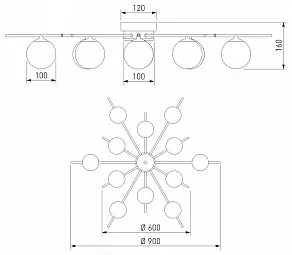 Потолочная люстра Eurosvet Sabina 302001/12
