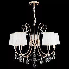 Подвесная люстра Eurosvet 10087 10087/5 золото/прозрачный хрусталь Strotskis