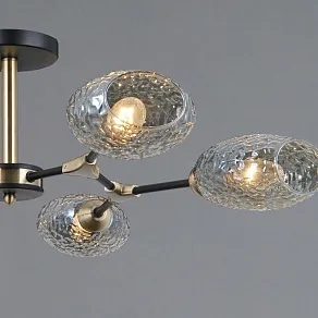 Люстра на штанге ILLUMICO TRENTO IL0272-6CSQ-25 BK AB TRENTO