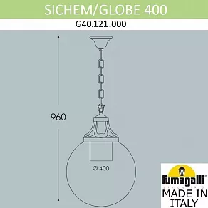 Подвесной светильник Fumagalli Globe 400 G40.121.000.AYE27