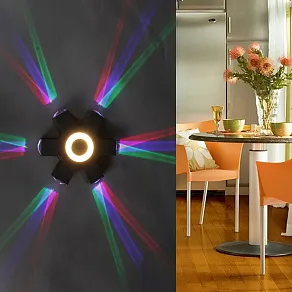 Накладной светильник Reluce  08231-9.2-007U LED4W+6*3W RGB BK