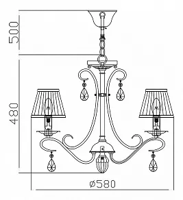Подвесная люстра Maytoni Brionia ARM172-05-G