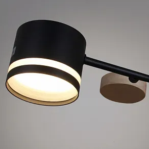 Люстра на штанге Reluce 68730 68730-0.3-08 GX53 BK+WOOD