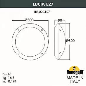 Светильник на штанге Fumagalli Lucia 1R3.000.000.LYE27