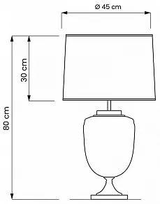 Настольная лампа декоративная LUMINA DECO Olimpia LDT 304 CHR+BK