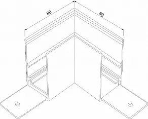Соединитель угловой L-образный для треков накладных Elektrostandard Slim Magnetic 85090/11