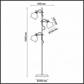 Торшер Odeon Light Osta 4083/3F