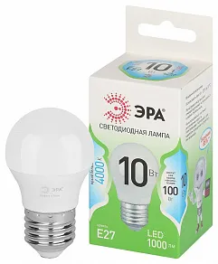 Лампа светодиодная Эра Green Line E27 10Вт 4000K LED P45-10W-840-E27 GL