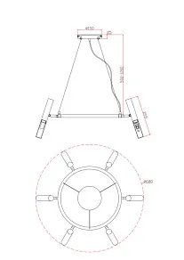 Подвесной светильник Freya Magnet FR6106PL-L13G