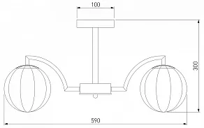 Люстра на штанге Eurosvet Eden 30178/5 черный жемчуг