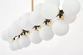 Люстра на штанге LUMINA DECO Marsiada LDP 6033-24 BK+GD