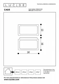 Накладной светильник Lucide Cage 27804/01/29