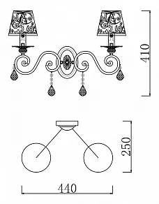 Бра Maytoni Elegant 44 ARM241-02-G