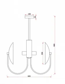 Люстра на штанге Freya Ellipse FR5320PL-04B