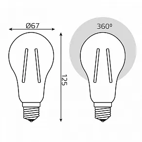 Лампа светодиодная Gauss  E27 21Вт 2700K 40712112
